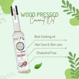 EARTH LIKE Wood Pressed Coconut Oil for Cooking, Skin Massage, Hair Care, Baby Massage |Cold Pressed