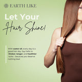 EARTH LIKE Cold Pressed Castor Oil (200ml) for Healthy Hair and Skin | Nourishes, Deeply Moisturizes & Promotes Hair Growth | All Hair & Skin Types | Sulphate & Parabean Free, No Mineral & Silicon Oil