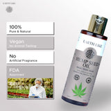 EarthLike Cold Pressed Hemp Seed Oil 100ml| 100% Pure & Unrefined | Glow Boosting, Hydrating Skin & Hair Oil