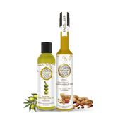 Earth Like Extra Virgin Olive Oil Imported | Wood Pressed Healthy Groundnut Oil (Pure Kolhu/Kachi Ghani/Chekku Tel) | Health Care Combo 100 ml and 500 ml (Pack of 2)