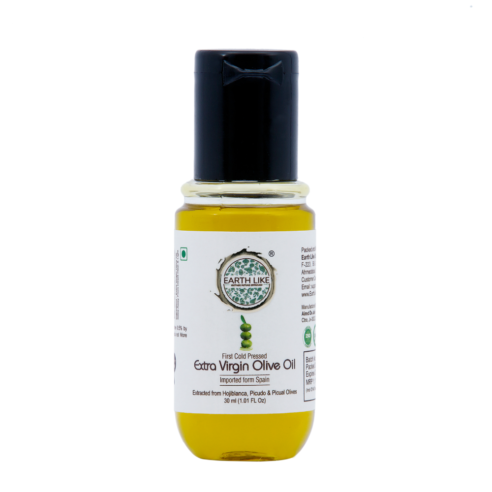 EARTH LIKE - Extra Virgin Olive Oil for Cooking, Skin Massage, Hair Care, Baby Massage | Cold Pressed