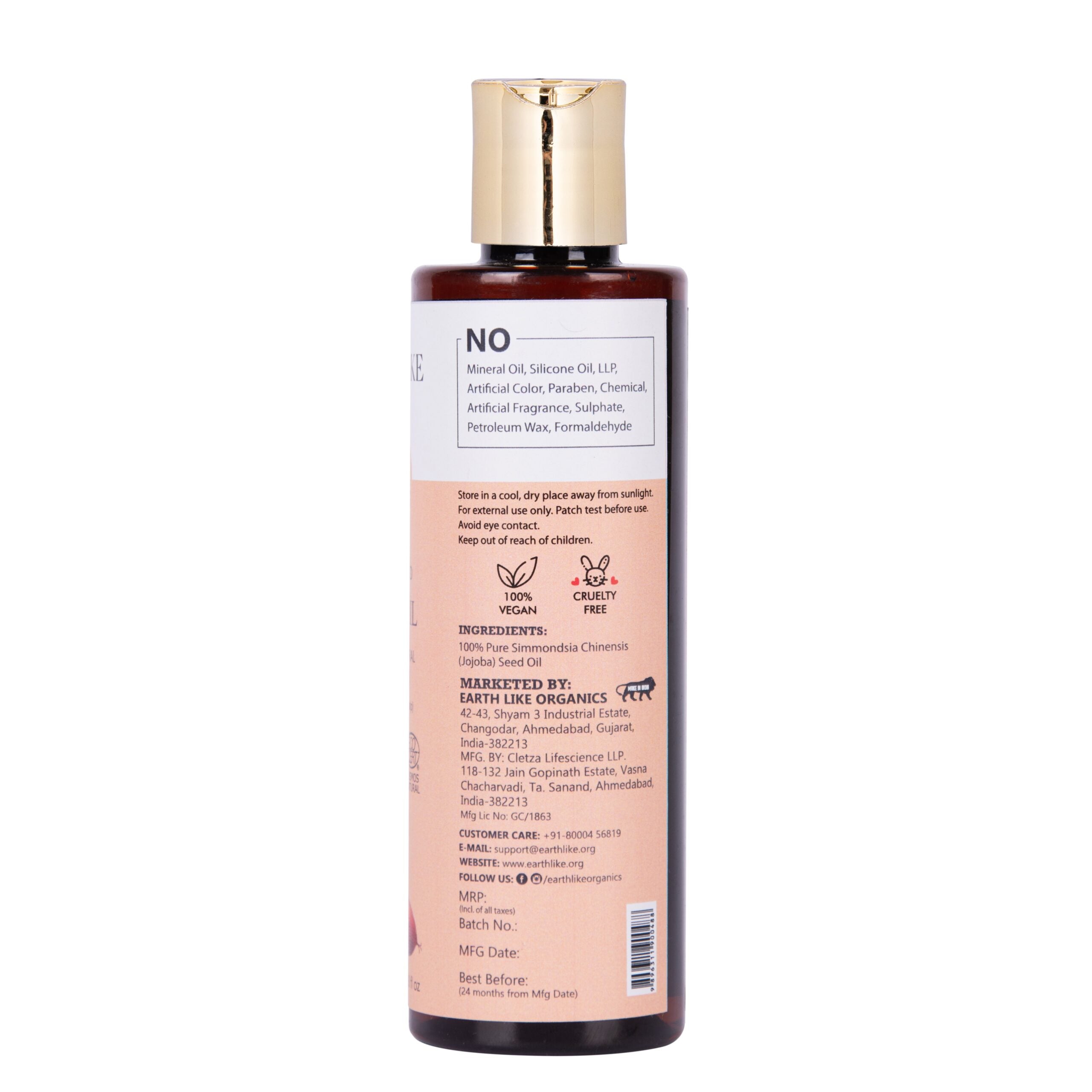 Earth Like Cold Pressed Jojoba Oil