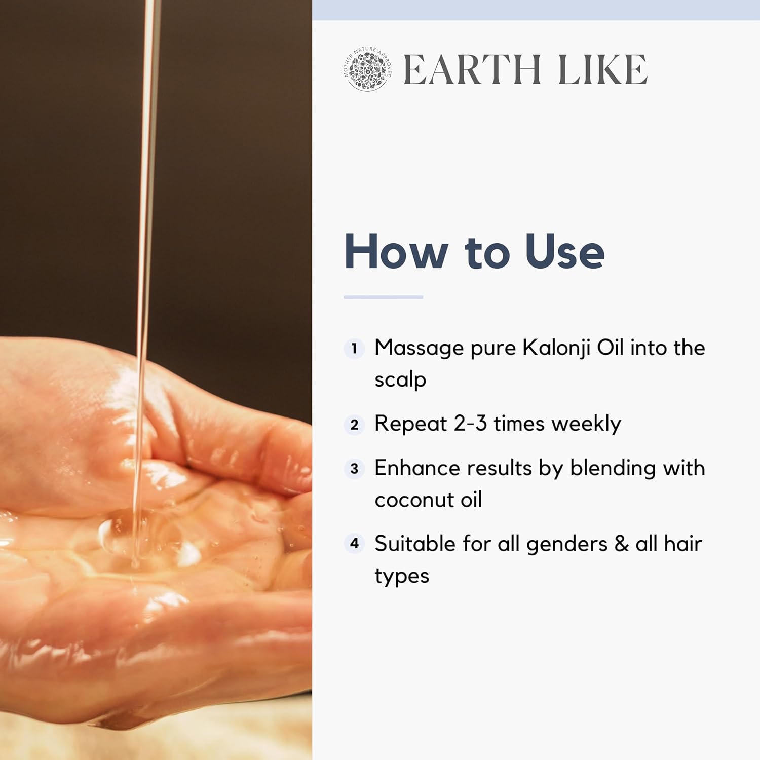 EARTH LIKE Cold Pressed Kalonji (Black Seed) Oil for Healthy & Strong Hair Scalp Nourishment | Skin Firming & Anti Aging Oil | All Hair & Skin Types | No Mineral & Silicon Oil (200ml)
