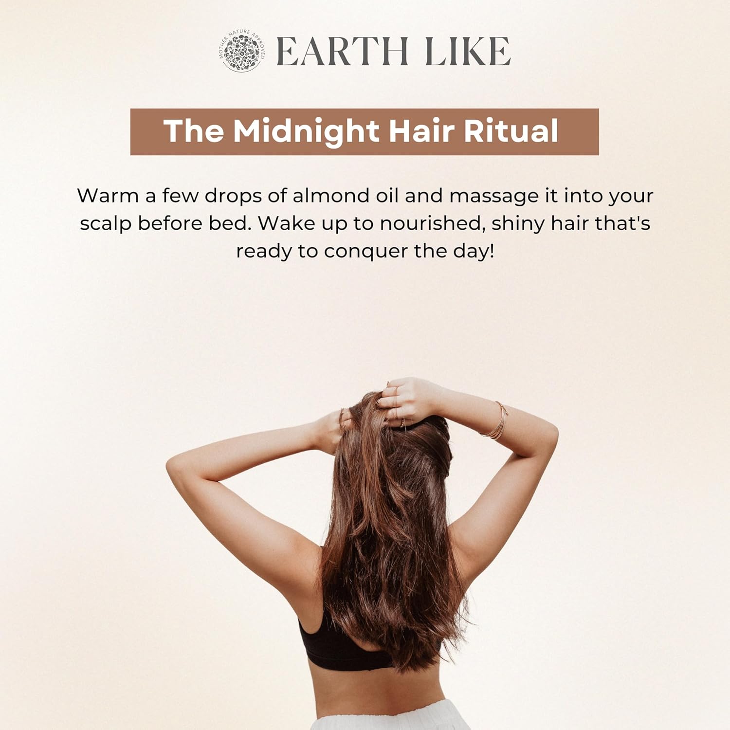EARTH LIKE Cold Pressed Almond Oil for Hair Growth, Strong Hair & Healthy Glowing Skin| All Hair & Skin Types | Sulphate & Parabean Free, No Mineral & Silicon Oil