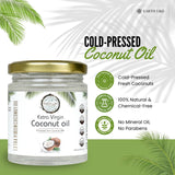 Earth Like Extra Virgin Coconut Oil, 180ml - Cold Pressed, Glass Jar, 100% Natural for Hair, Skin & Cooking (180ml)