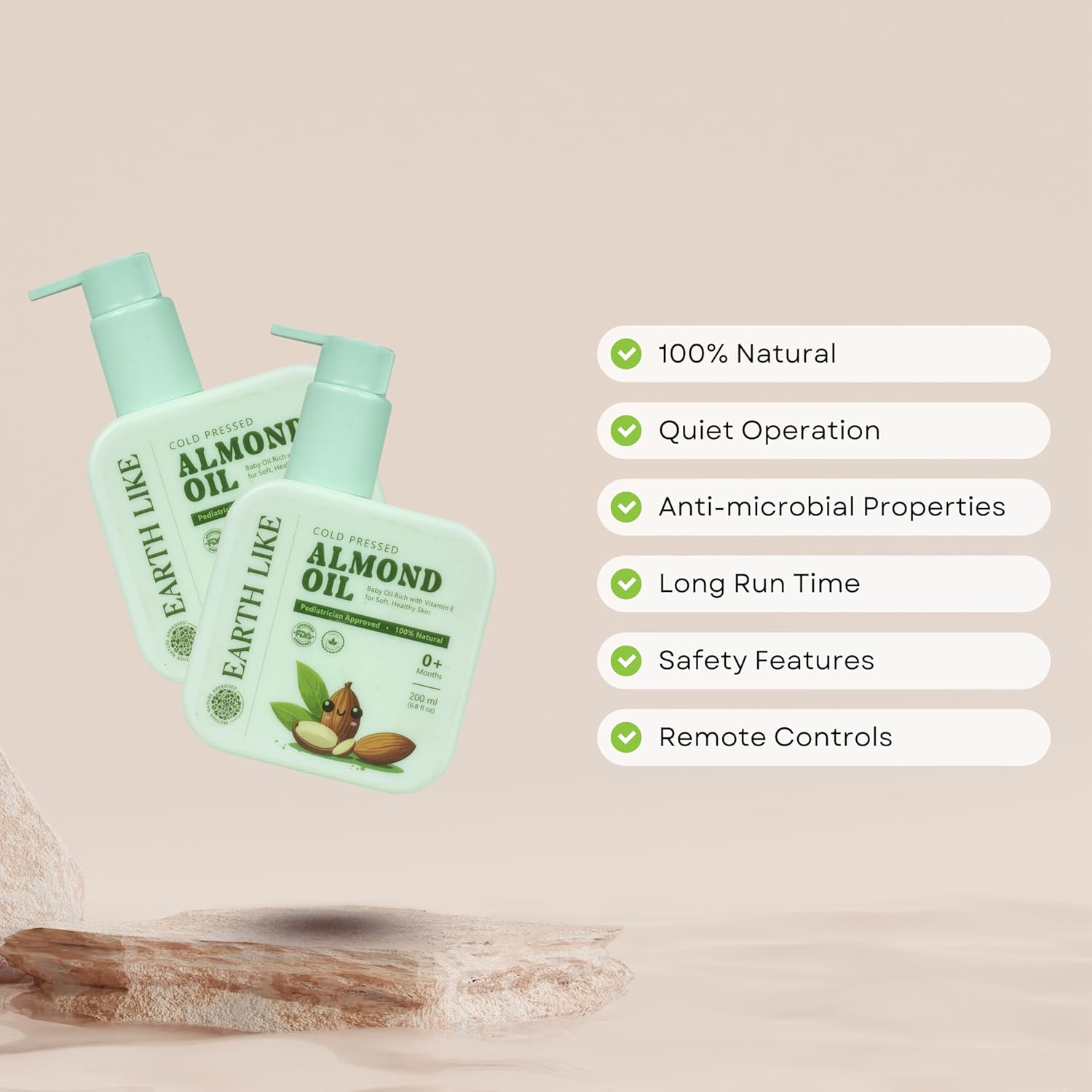 Earth Like Cold Pressed Almond Oil – Rich in Vitamin E