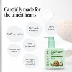 Earth Like Extra Virgin Coconut Oil – 100% Natural & Cold Pressed