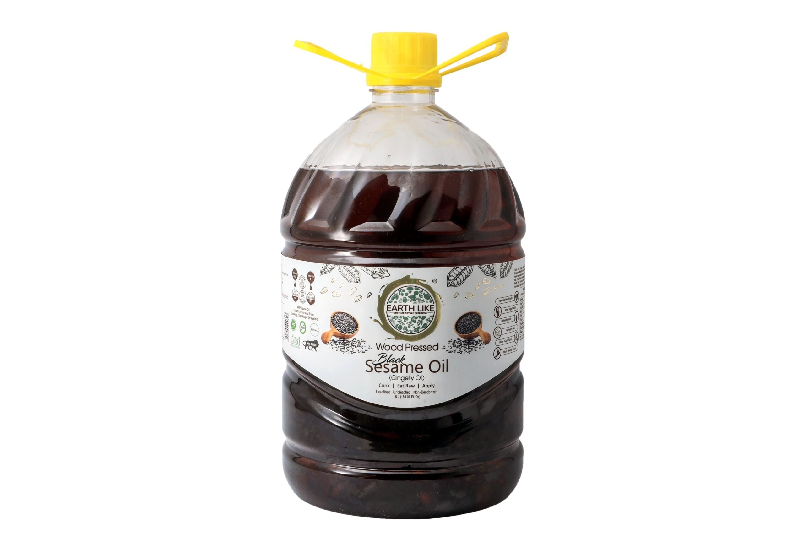 Earth Like Wood Pressed White Sesame Gingelly Oil(Pure Kolhu/Kachi Ghani/cold pressed) Hair Skin Care